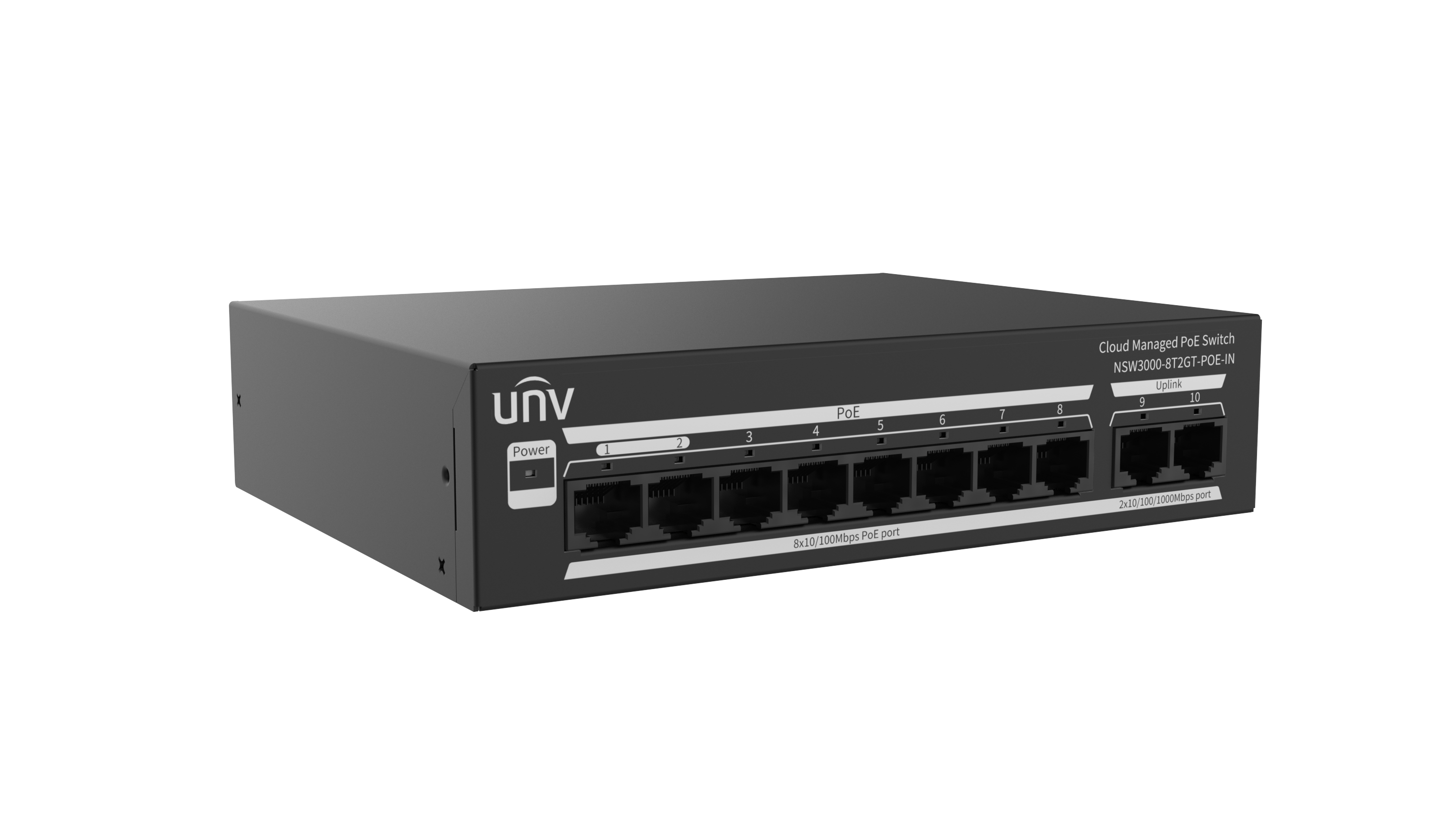 Uniview NSW3000-8T2GT-POE-IN  Ethernet 8 Port 120W Cloud Managed Ethernet PoE Switch