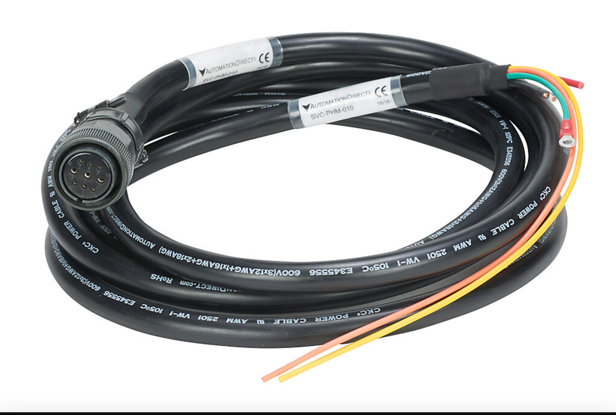 SVC-PHM-010 | Automation Direct SureServo 10ft Power Cable for 1kW Systems