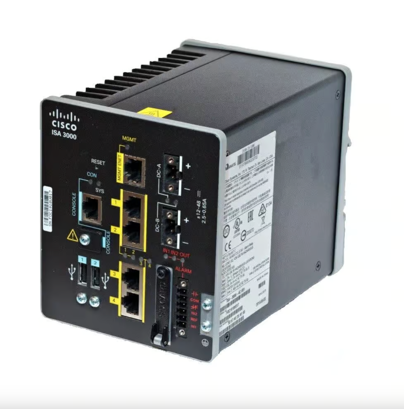 Cisco ISA-3000-4C-K9 Industrial Firewall Security Appliance 4-Port Managed Network Device