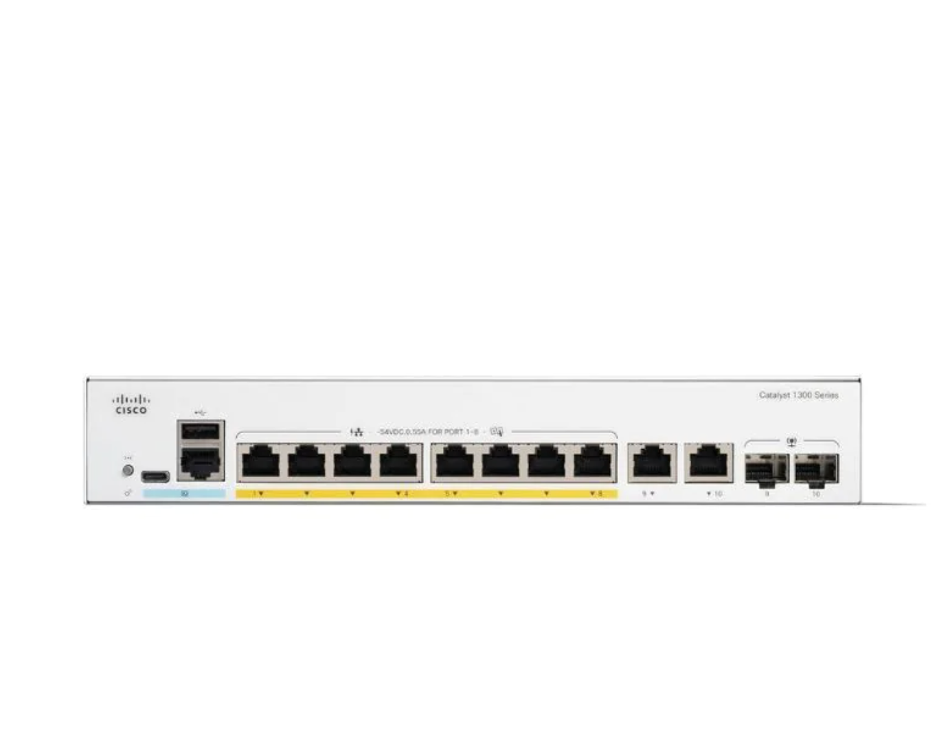 Cisco C1300-8P-E-2G Catalyst 1300 8-Port PoE+ Managed Layer 3 Ethernet Switch