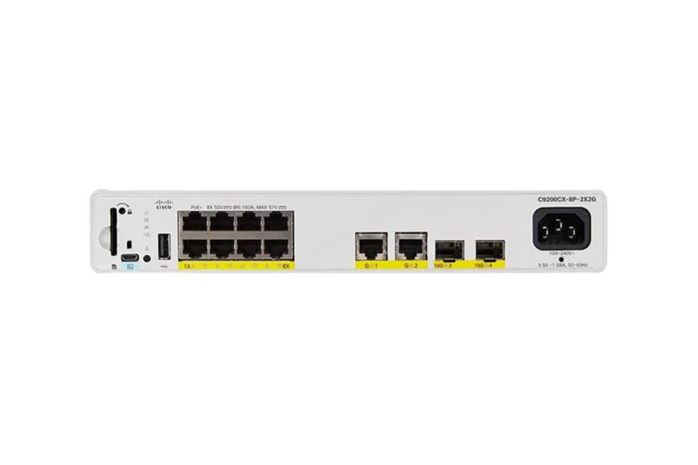 Cisco C9200CX-8P-2X2G-E Catalyst 9200CX Compact 8-Port PoE+ Managed Switch with 10G Uplinks