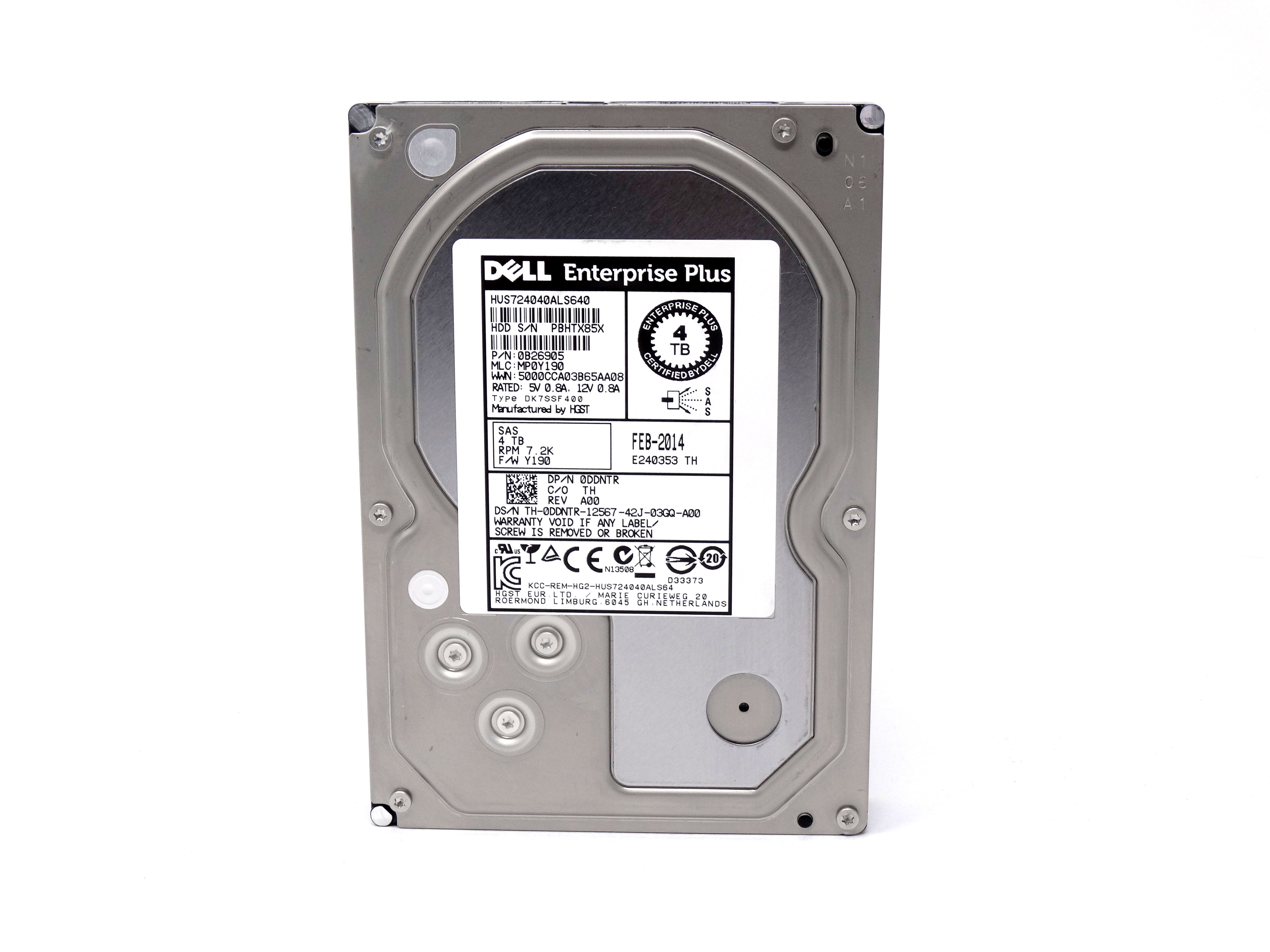 Dell Enterpise Plus 4TB 7.2K SAS 6Gbps 3.5'' Hard Drive (0B26905)