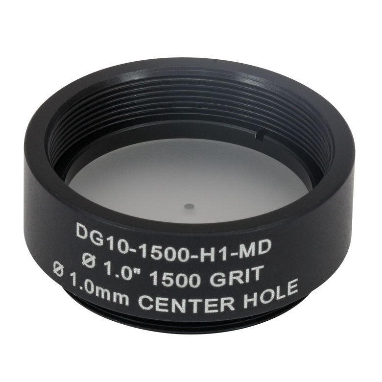T-DG10-1500-H1-MD - Ø1" SM1-Mounted Frosted Glass Alignment Disk w/Ø1 mm Hole