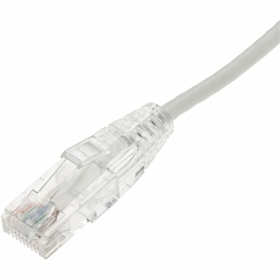 AddOn 3ft White CAT 6A Slim PVC Ethernet Cable Snagless Clear-Claw RJ-45 M/M