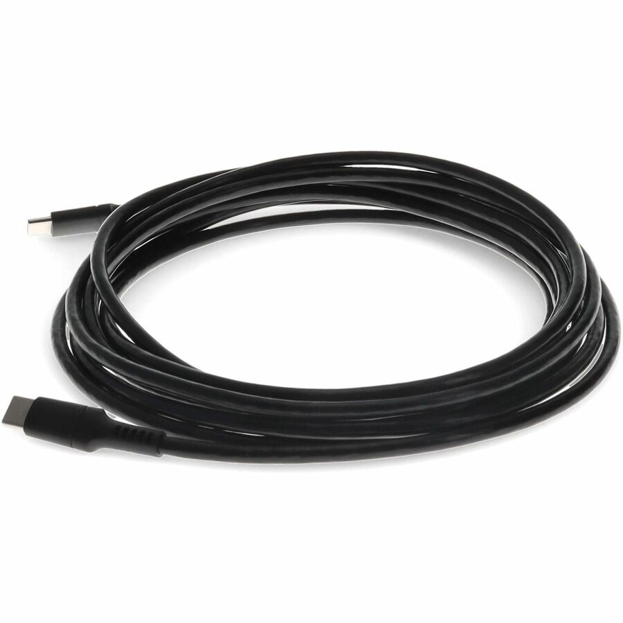 AddOn 2.0m (6.6ft) USB C Male to USB C Male USB 2.0 Sync and Charge Black Cable