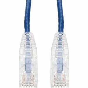 AddOn 4ft Blue CAT 6A Slim PVC Ethernet Cable Snagless Clear-Claw RJ-45 M/M