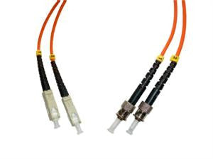 SCP-STP-MD6 - SC/PC to ST/PC multimode 62.5/125 duplex fiber optic patch cord cable, 1m