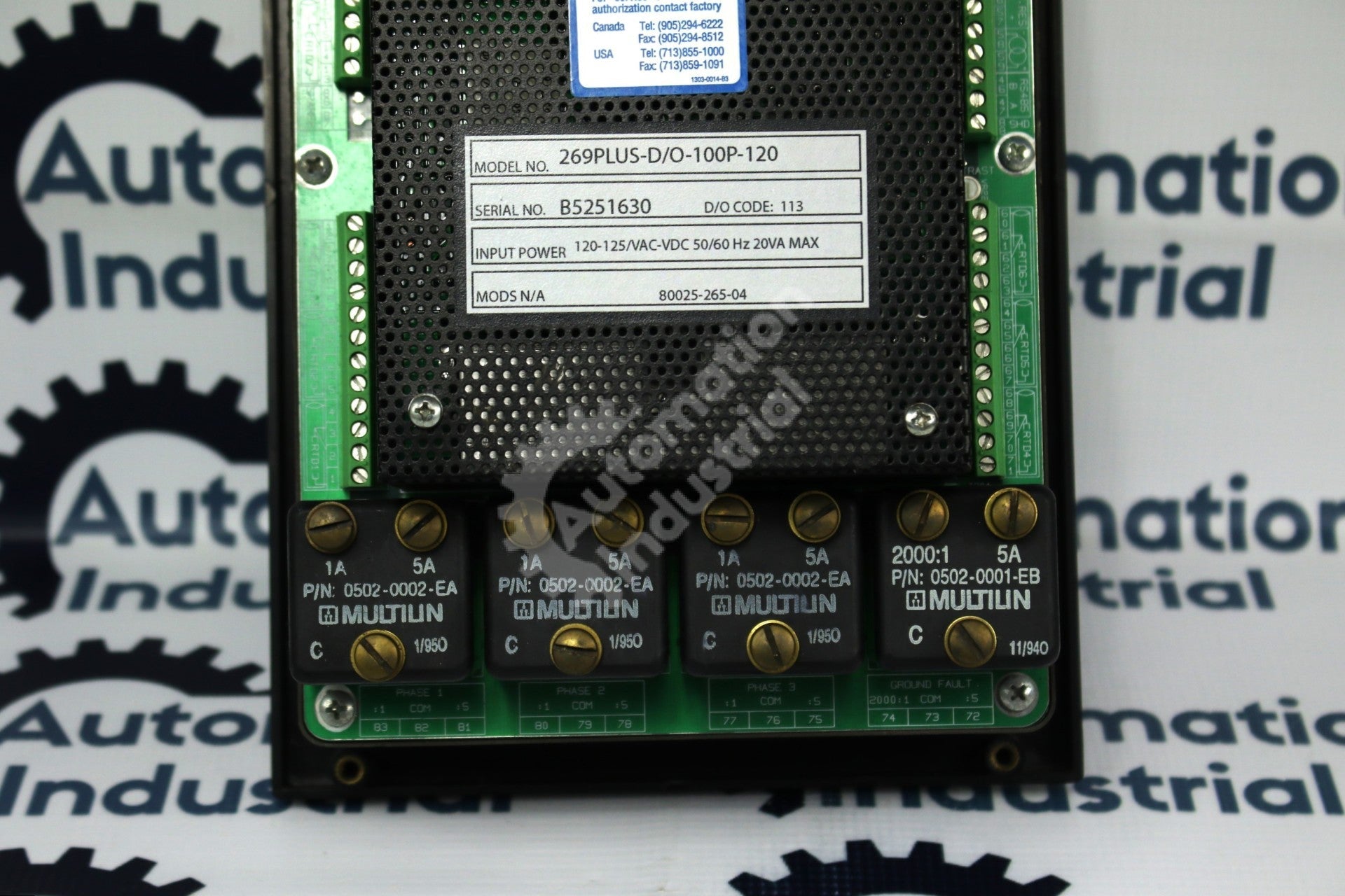 GE Multilin 269PLUS-D/O-100P-120 Motor Management Relay