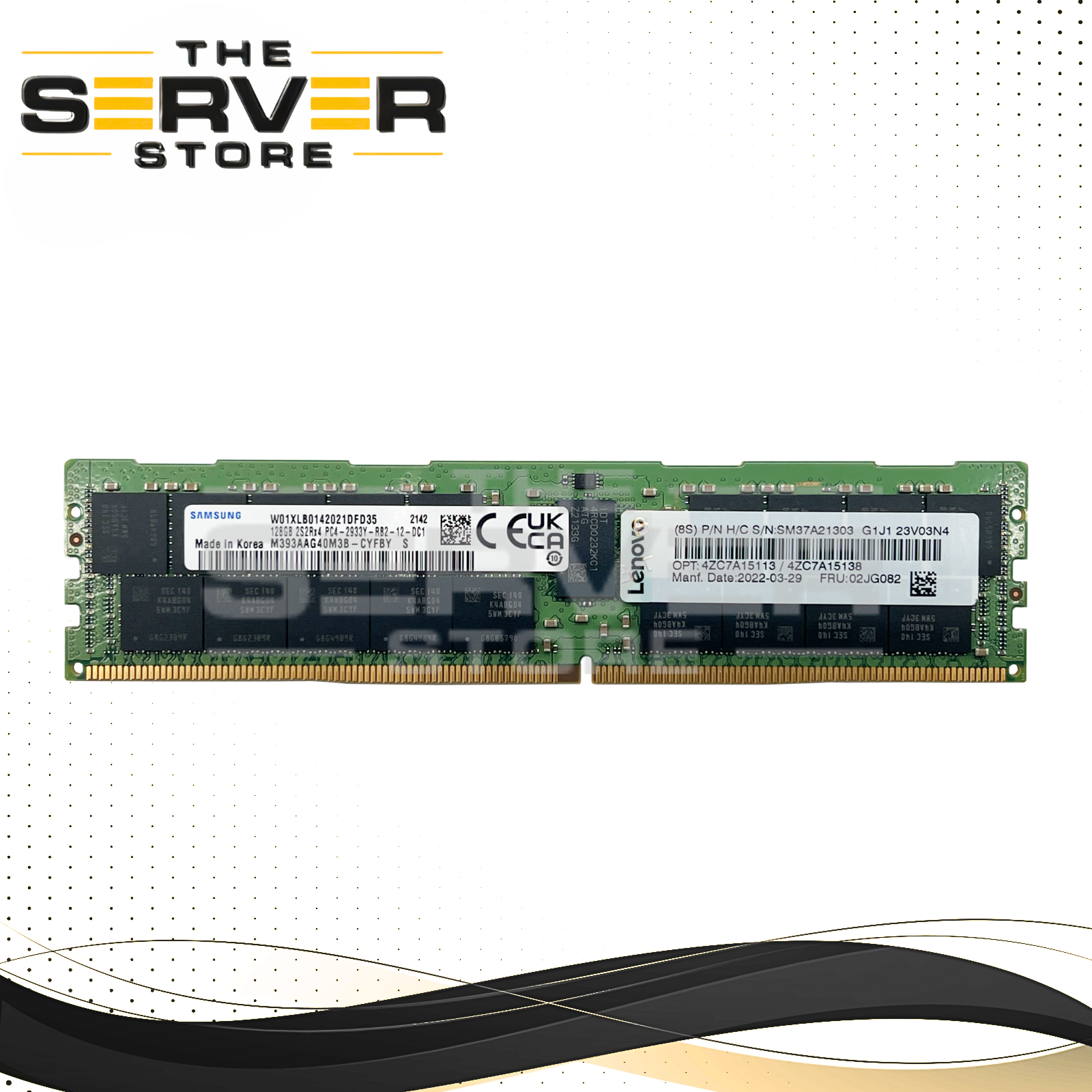 Lenovo 128GB 2S2Rx4 DDR4-2933Y PC4-23400 ECC Registered Memory Samsung 4ZC7A15113 4ZC7A15138 02JG082