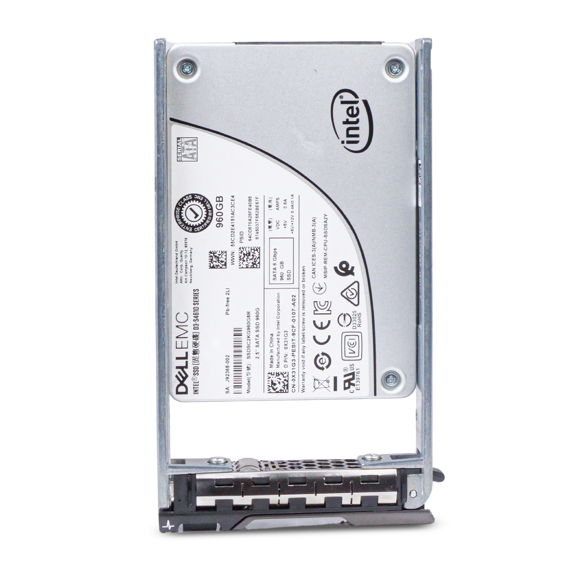 Dell G13 00M1RT 960GB 3 DWPD SATA 6Gb/s 3D TLC 2.5in Refurbished Mixed Use SSD