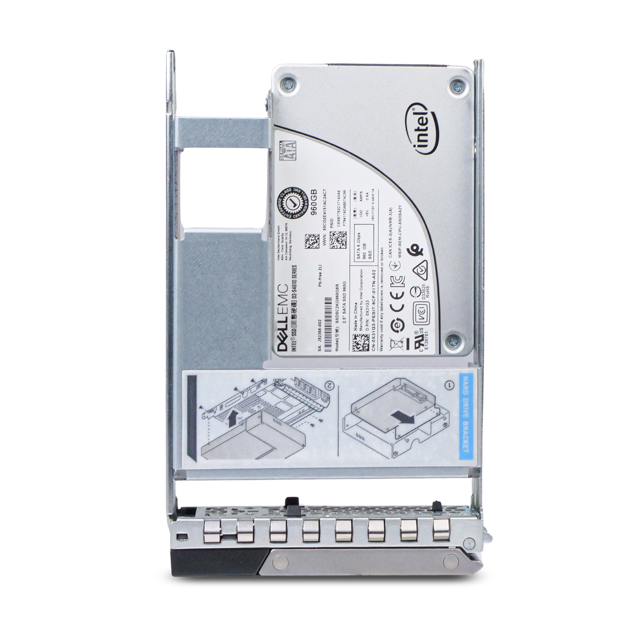 Dell G14 400-ATQU 960GB 3 DWPD SATA 6Gb/s 3D TLC Mixed Use Hybrid 3.5in Refurbished SSD