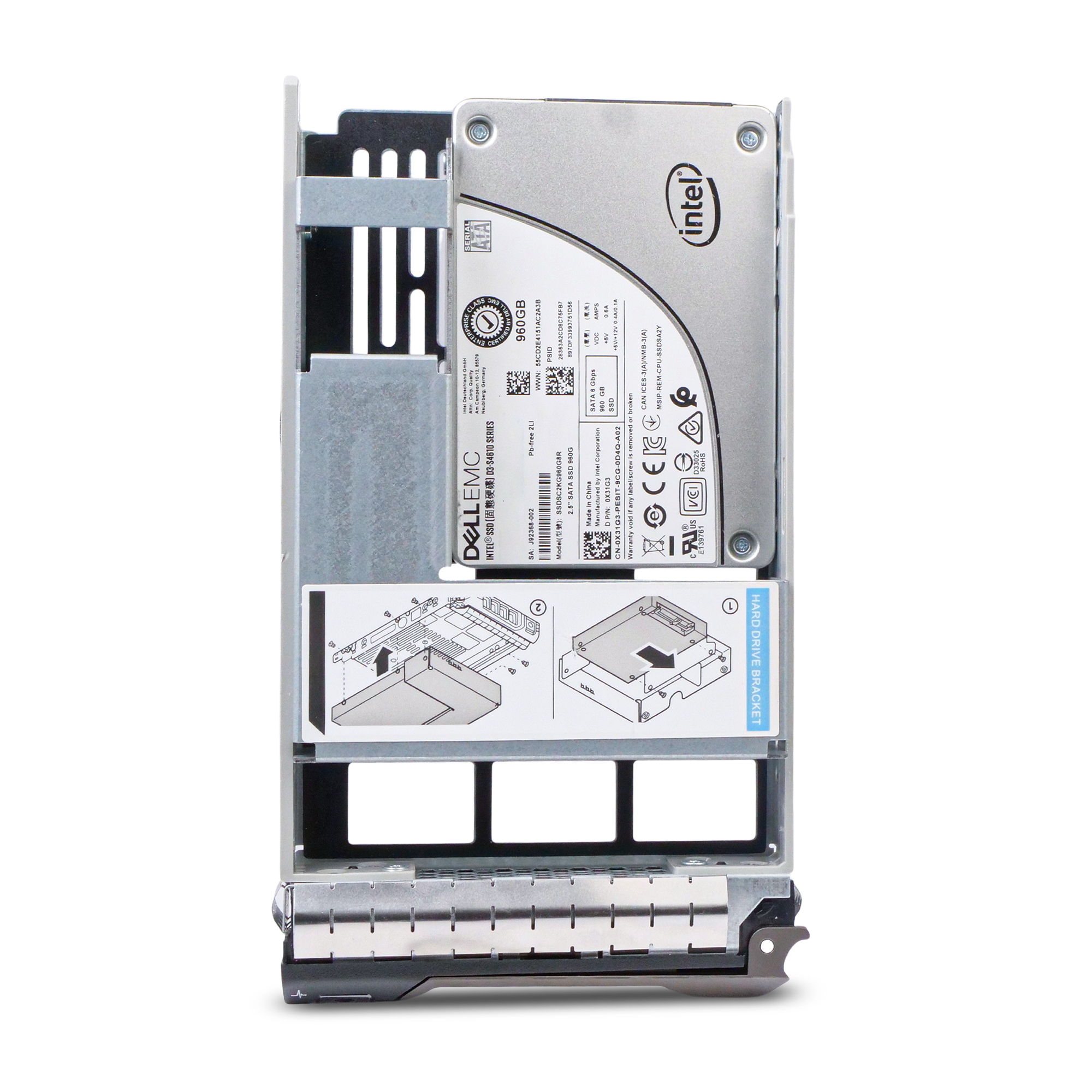 Dell G13 6310M 960GB 3 DWPD SATA 6Gb/s 3D TLC Mixed-Used Hybrid 3.5in Refurbished SSD