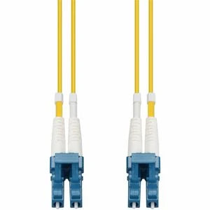 AddOn 15m LC to LC Yellow OS2 Duplex OFNR (Riser-Rated) SMF Fiber Patch Cable