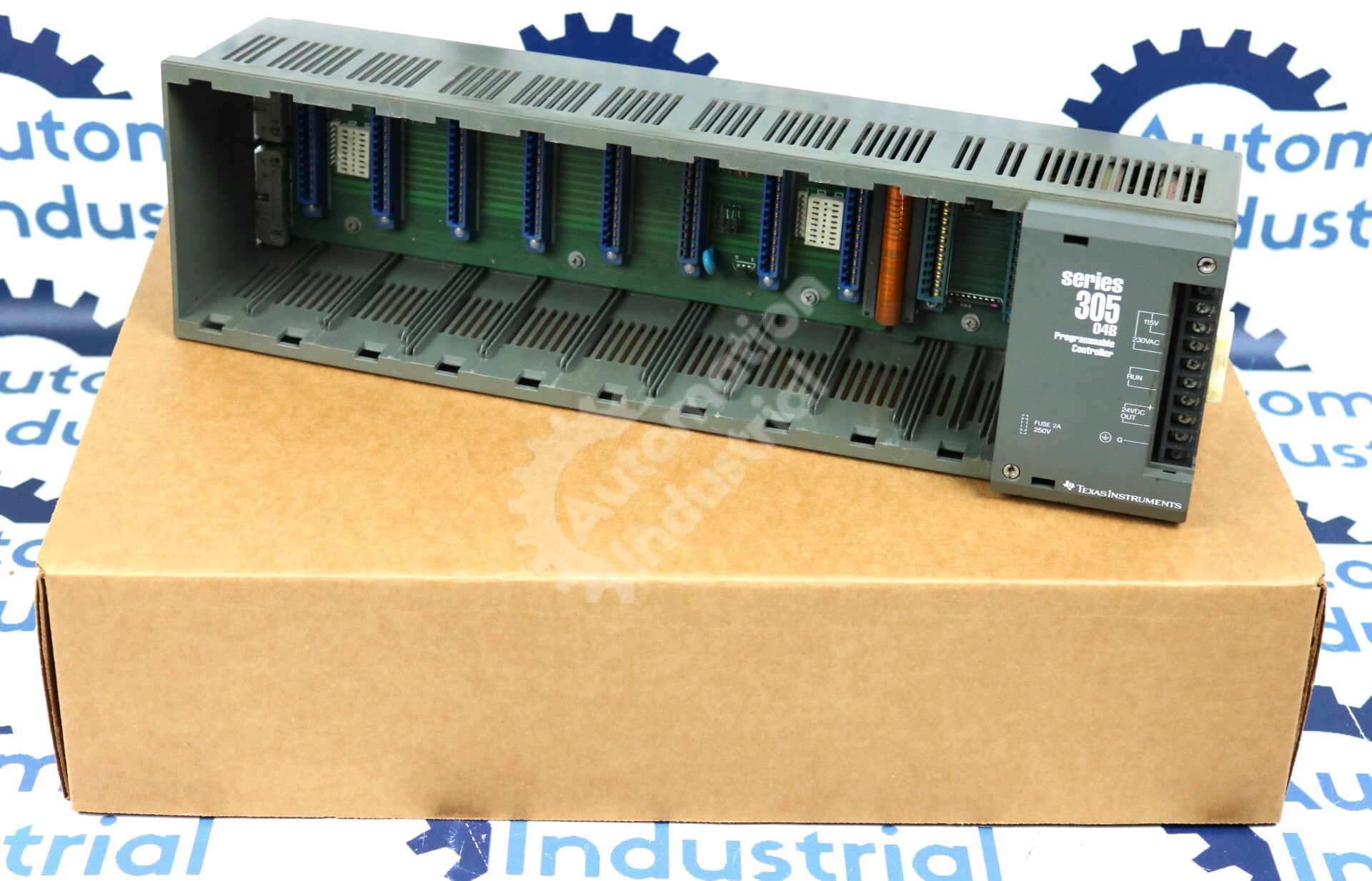 305-04B By Texas Instruments 120/240 Vac Power Input W/Power Supply PLC Rack