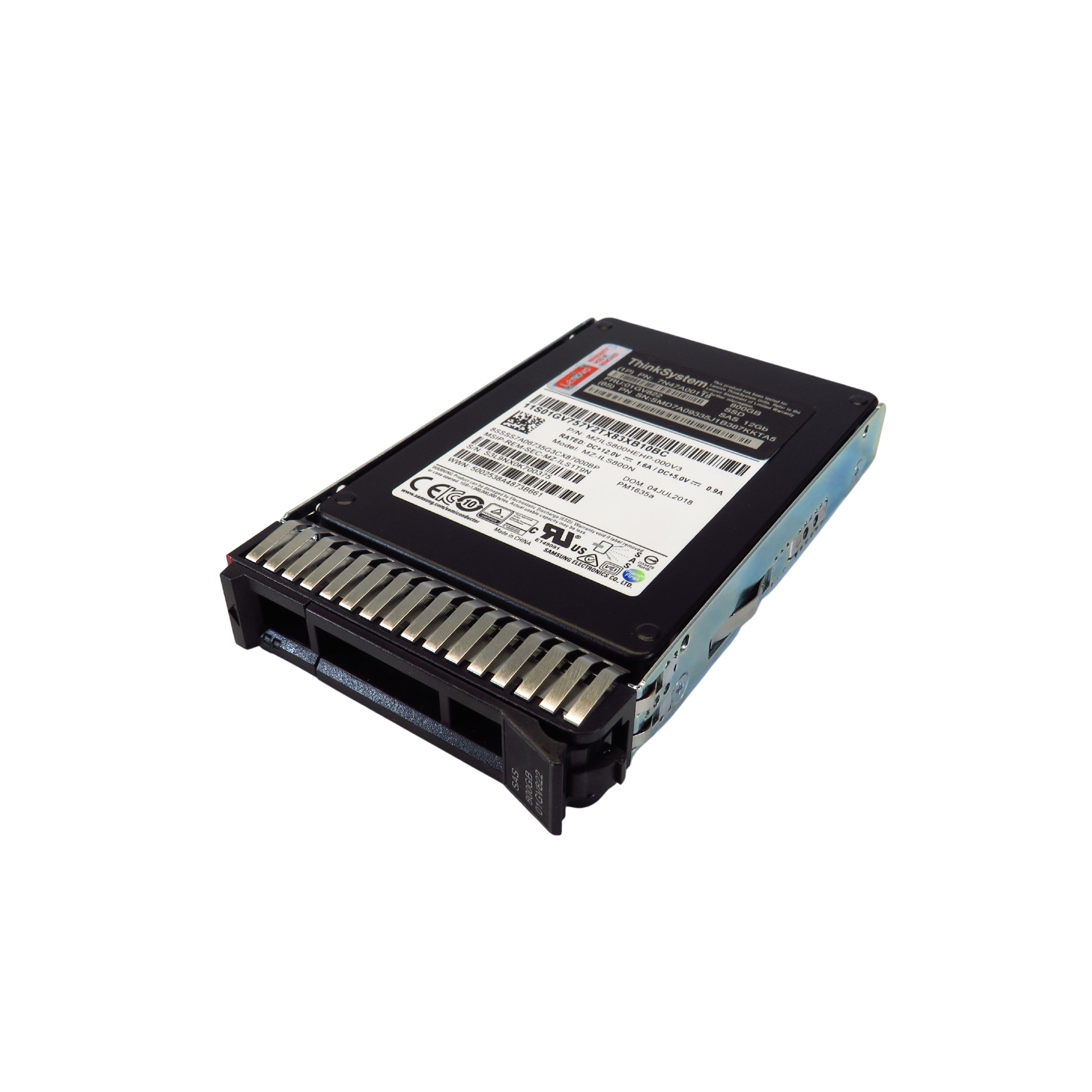 Lenovo 01GV822 800GB 2.5" SAS 12Gbps SFF SSD Solid State Drive (Refurbished)