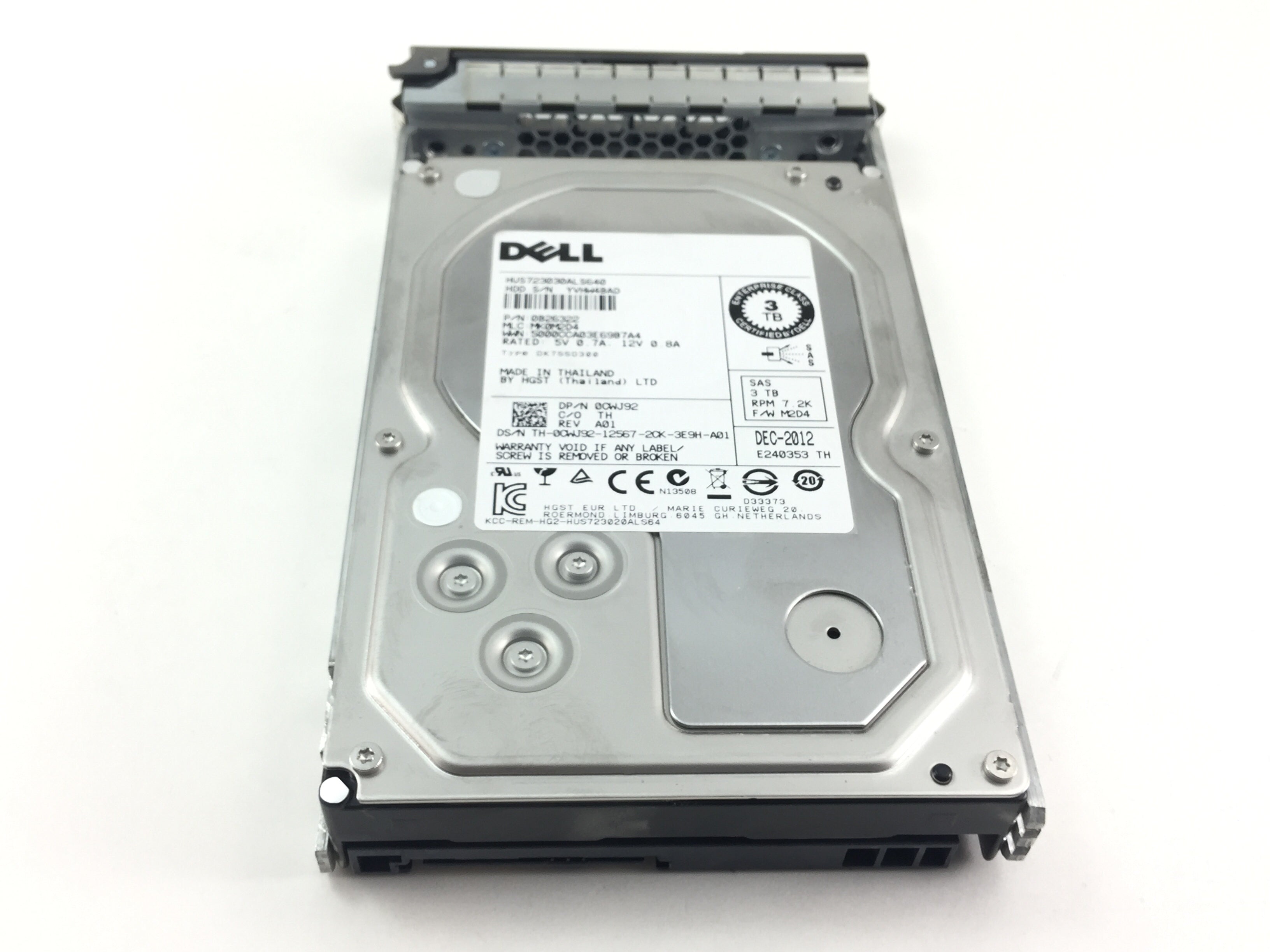 Dell 3Tb 7.2K SAS 3.5'' Hard Drive w/ Tray (CWJ92)