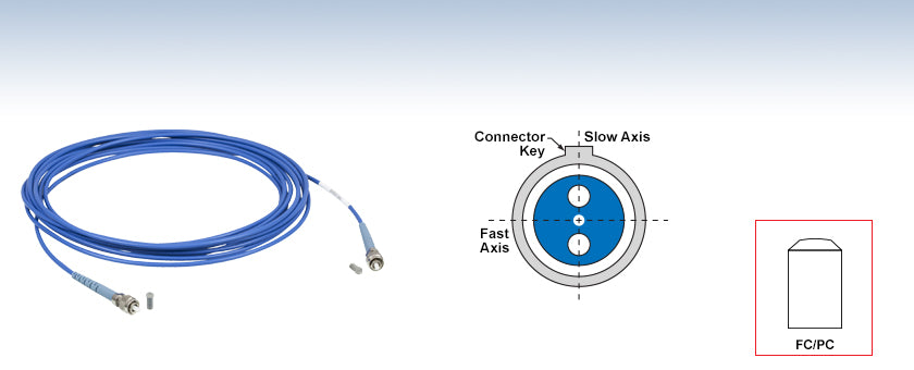 TH-P1-630PM-FC-2 - PM Patch Cable, PANDA, 630 nm, FC/PC, 2 m