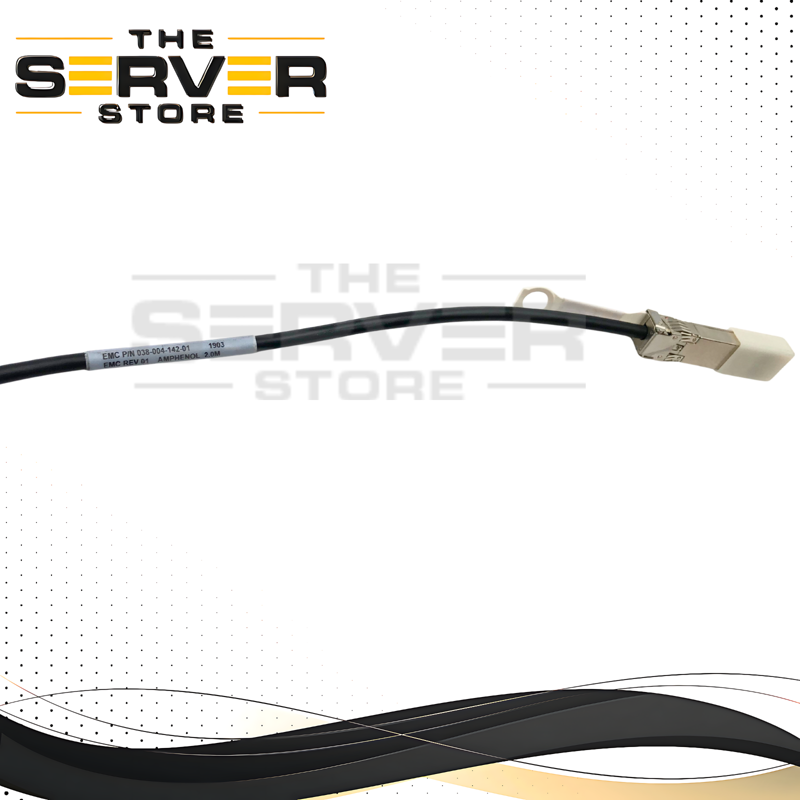 Dell EMC 2 Meter (6.6ft) 10GBASE-CU SFP+ to SFP+ Passive Direct Attach Copper (DAC) Twinax Cable. OEM by Amphenol. P/N: 038-004-142-01.