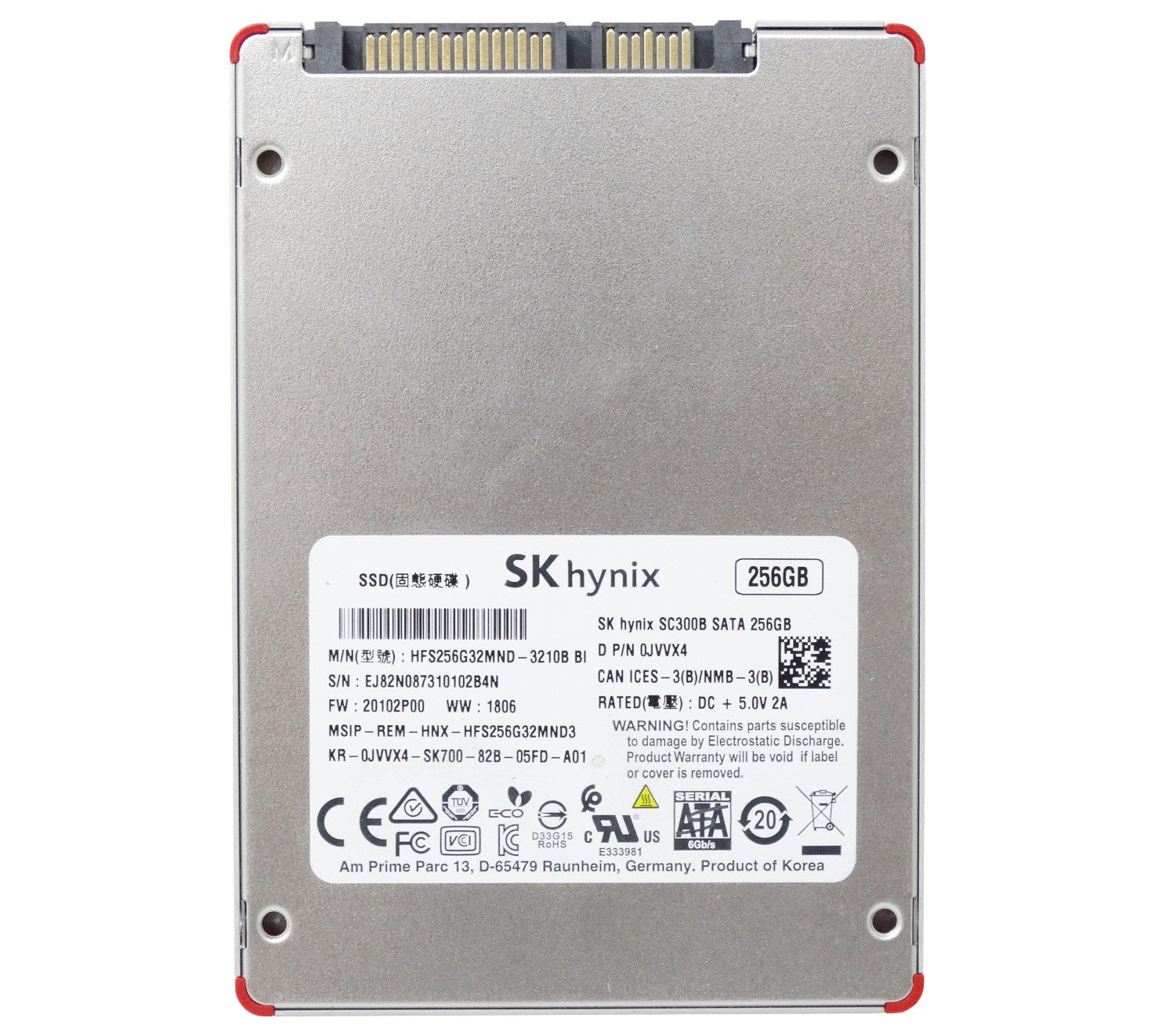 Dell Hynix 256GB MLC SATA 6Gbps 2.5'' SSD Solid State Drive (JVVX4)