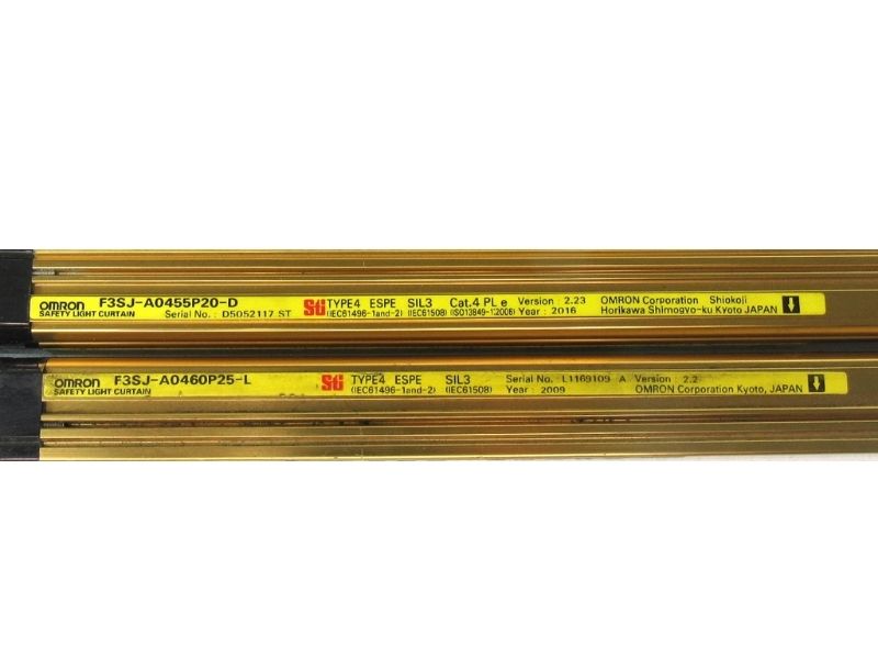 Omron F3SJ-A0455P20 Safety Light Curtain 455mm 30 Beam 20mm Detection IP65