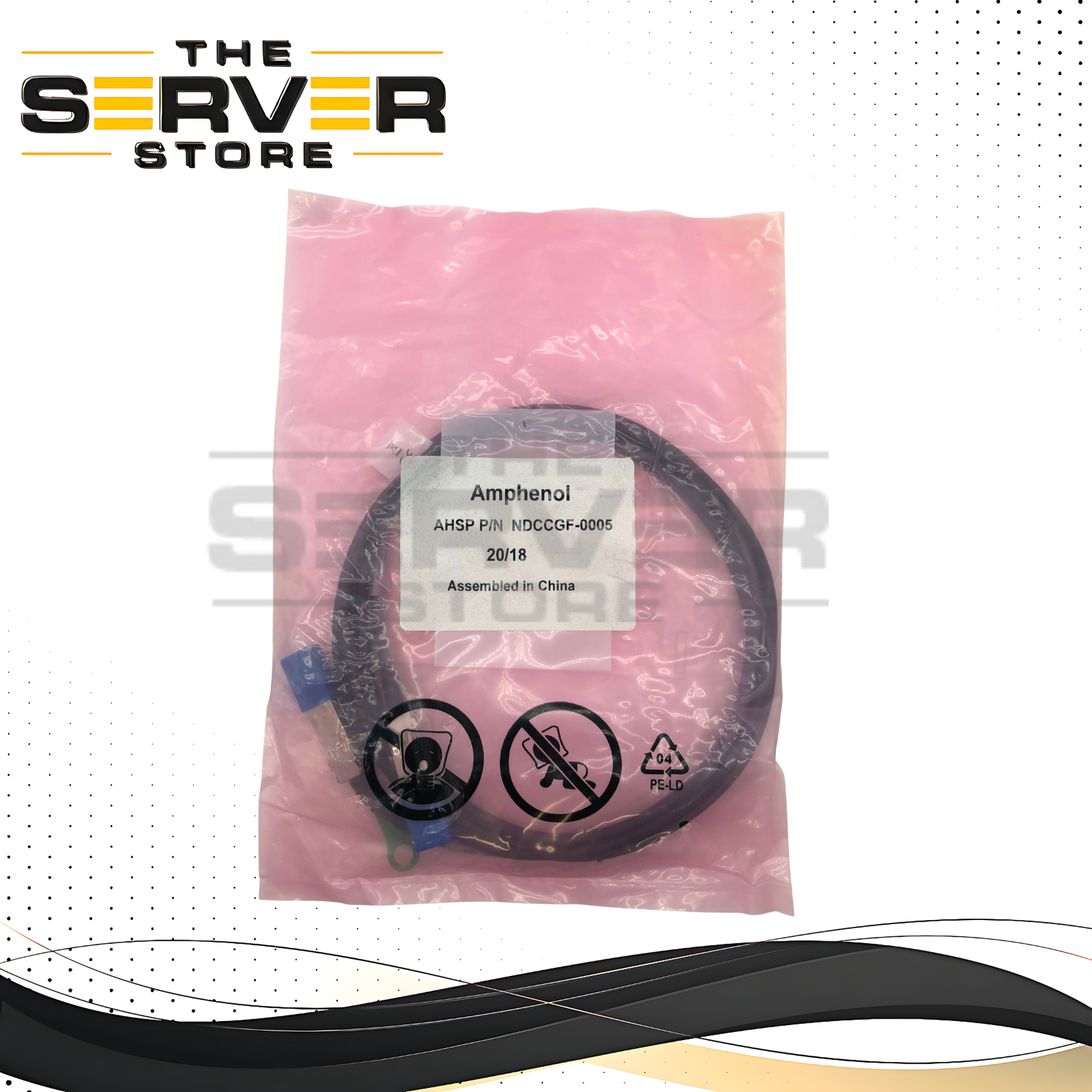 (LOT OF 10) Amphenol 10G/25G SFP+ SFP28 DAC 3m Twinax Cable NDCCGF-0005