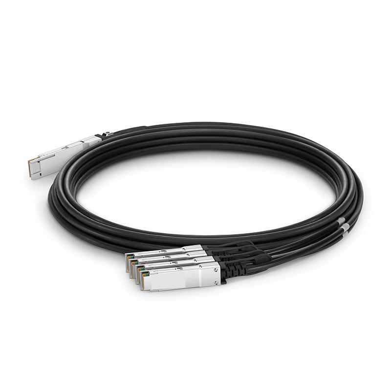 NSComm 400G PAM4 QSFP-DD to 4x100G QSFP56 Direct Attach PVC Copper Cable, up to 3m