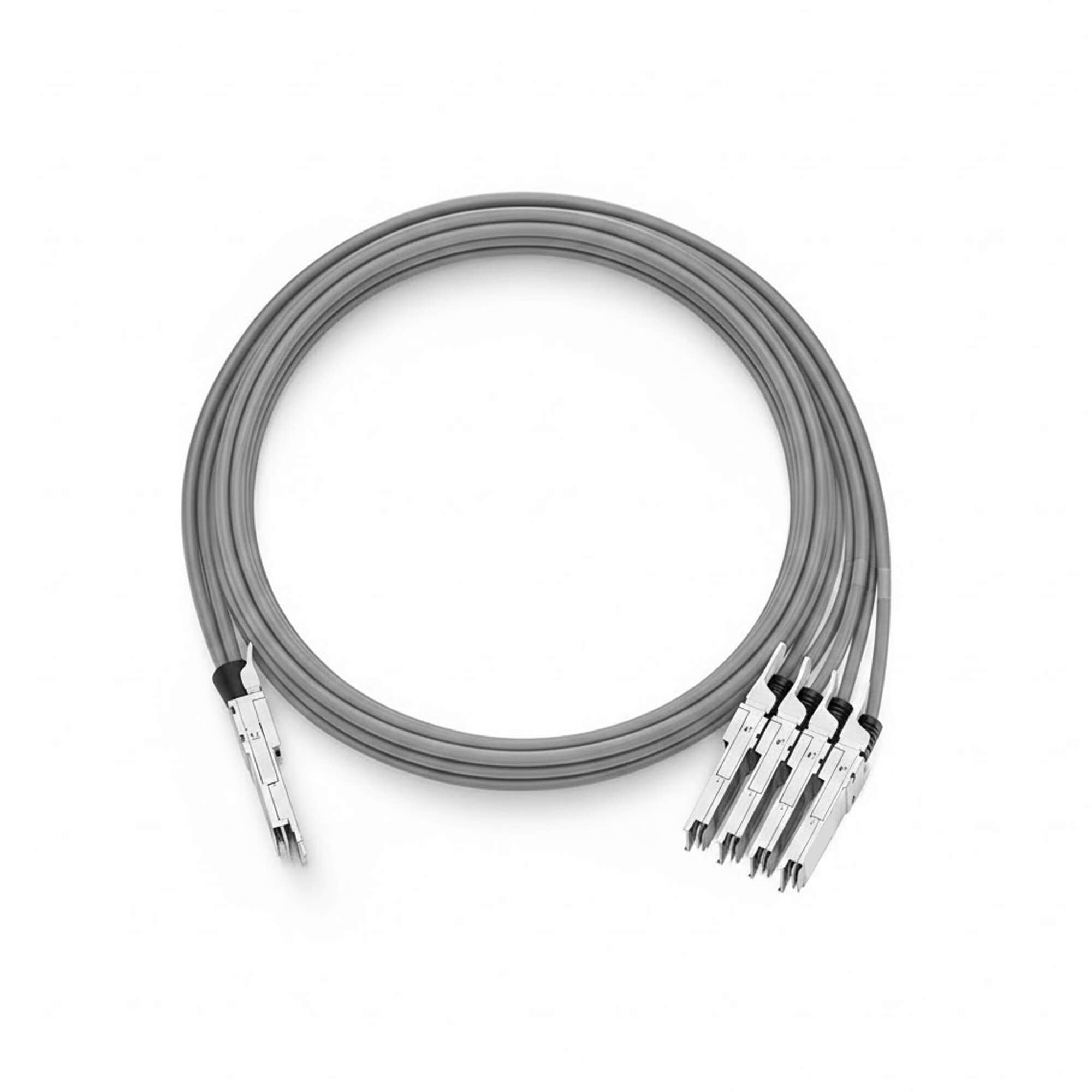 NSComm 400G QSFP-DD to 4 x 100G QSFP56 Active Direct Attach Copper Breakout Cable up to 5m(16ft)