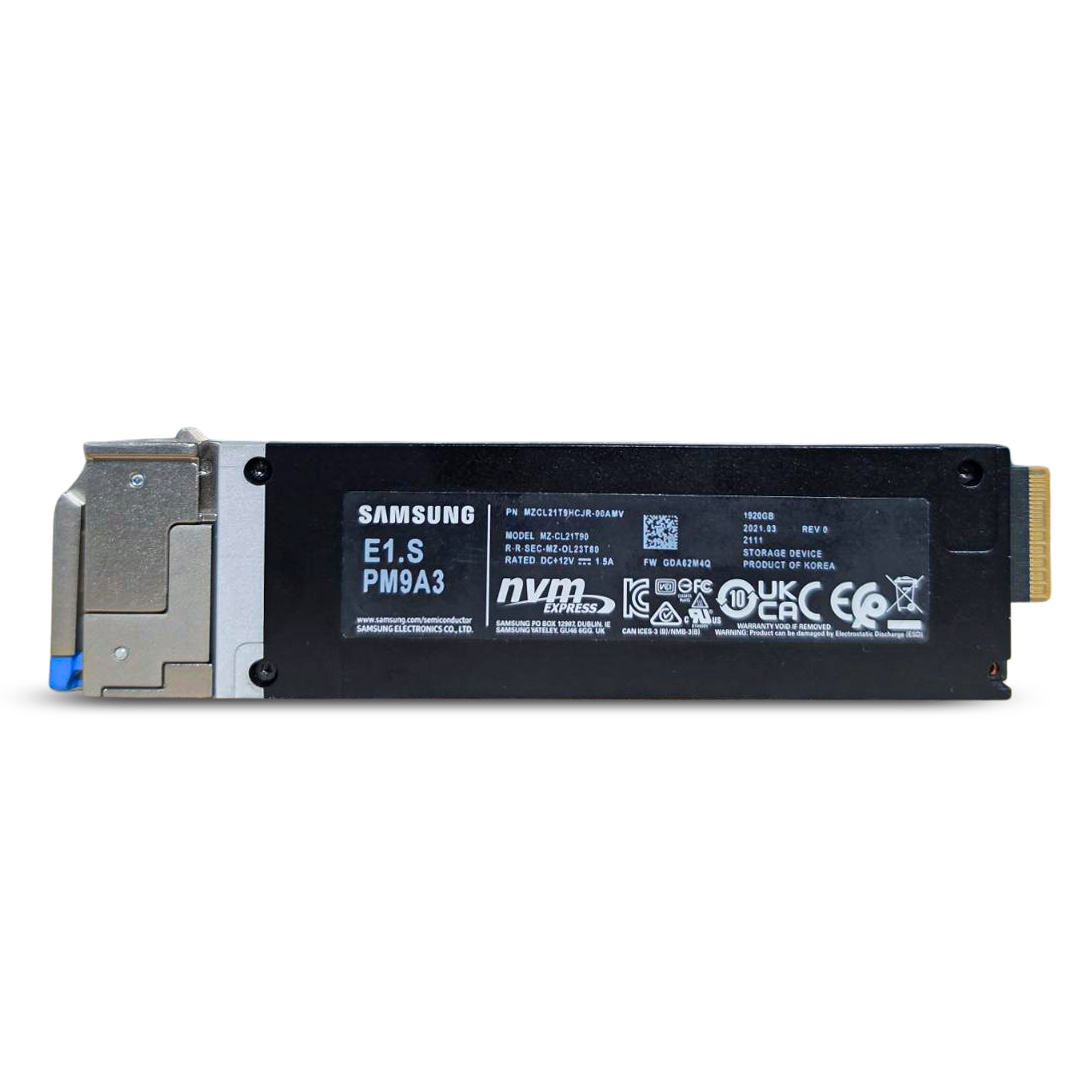 Samsung PM9A3 MZCL21T90 1.92TB 1 DWPD PCIe Gen 4.0 x4 8GB/s 3D TLC NVMe E1.S Refurbished SSD