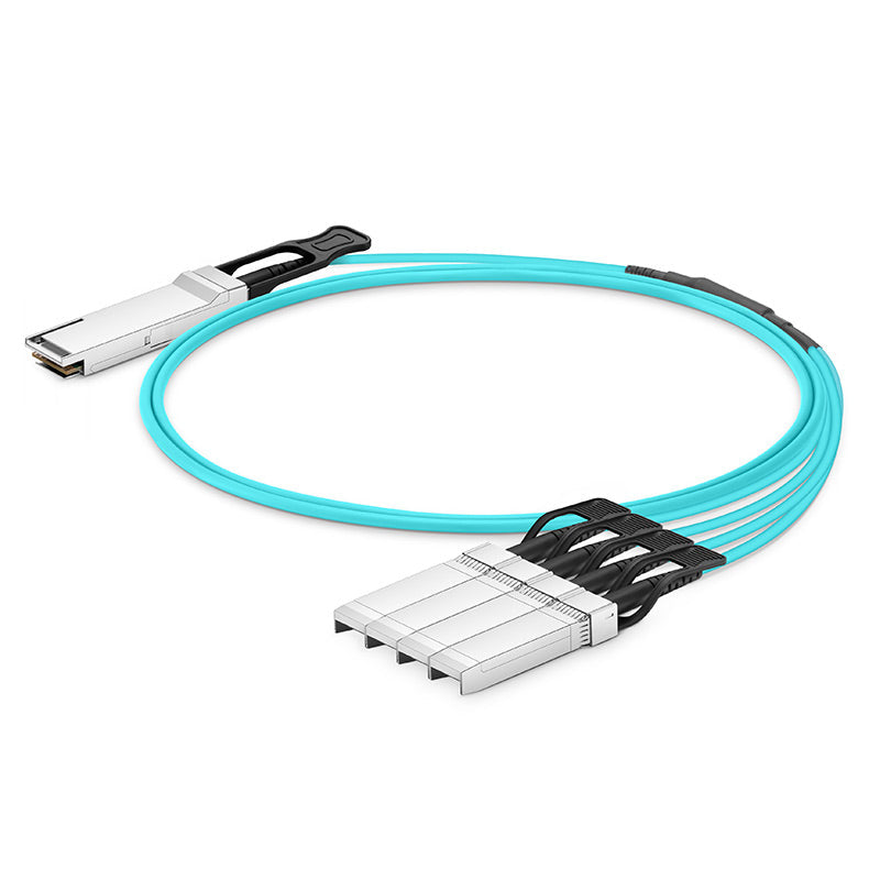 NSComm 40G QSFP+ to 4x10G SFP+ Active Optical Cable, OM3 Multimode, up to 30m