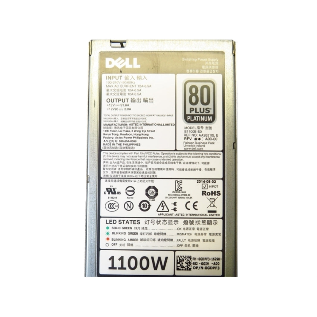 Dell GDPF3 1100W Proprietary Power Supply (Refurbished)