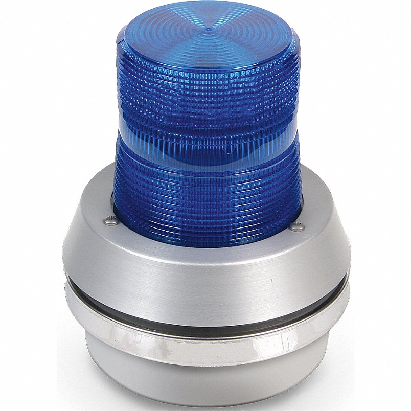 Edwards Signaling 51XBRFB120A XTRA-BRITE LED Beacon with Horn 120 VAC Blue Lens