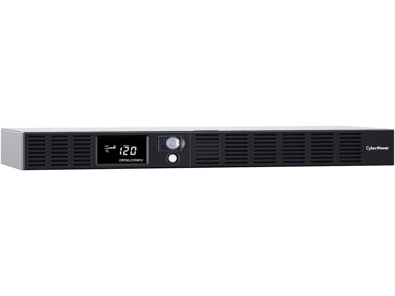 CyberPower Smart App LCD 700 VA 400 Watts 1U 6 Outlets UPS - OR700LCDRM1U
