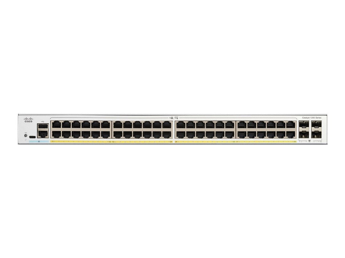 Cisco C1200-48P-4G Catalyst 1200 48-Port PoE+ Layer 3 Smart Managed Gigabit Ethernet Switch