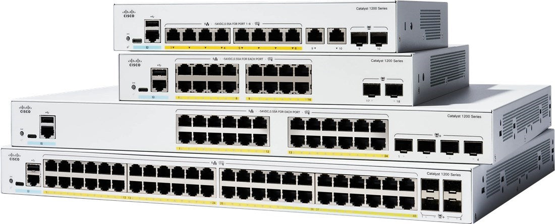 Cisco C1200-48P-4G Catalyst 1200 48-Port PoE+ Layer 3 Smart Managed Gigabit Ethernet Switch