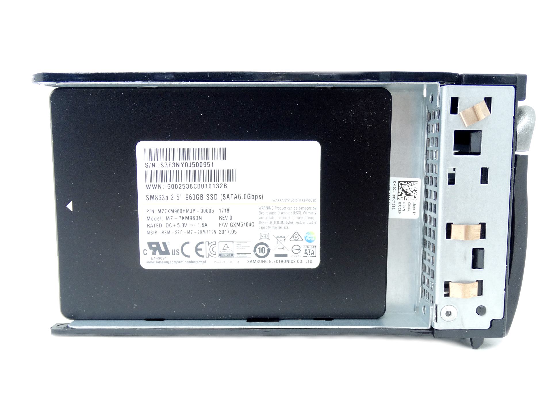 Samsung SM863a Enterprise 960GB 6GB/s SATA 2.5'' SSD Solid State Drive (MZ7KM960HMJP-00005)