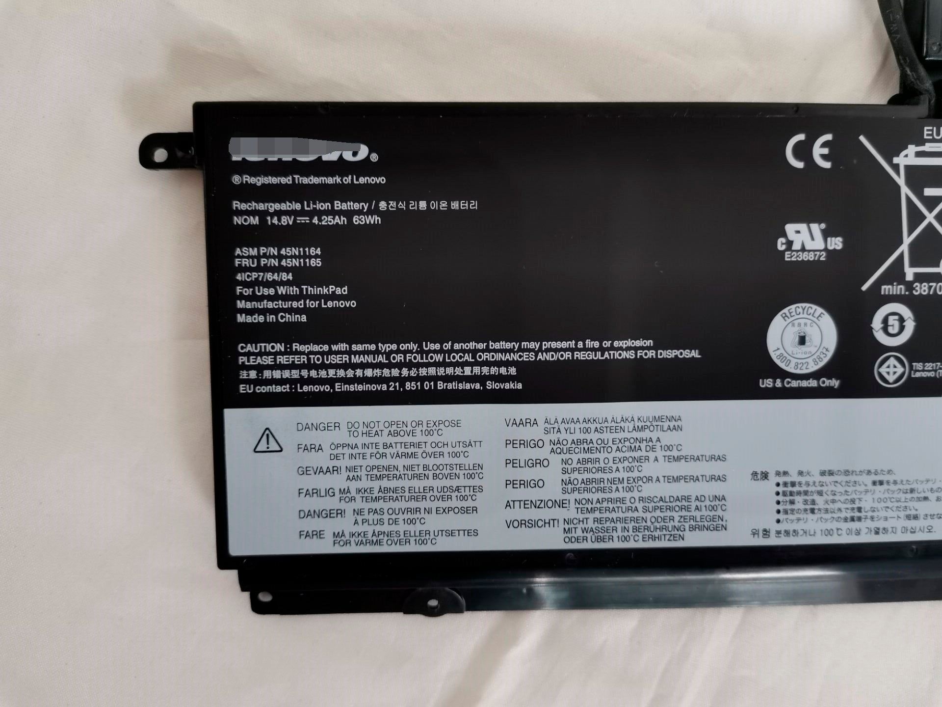 Lenovo 45N1164 45N1165 45N1166 45N116 ThinkPad S531 Replacement Battery