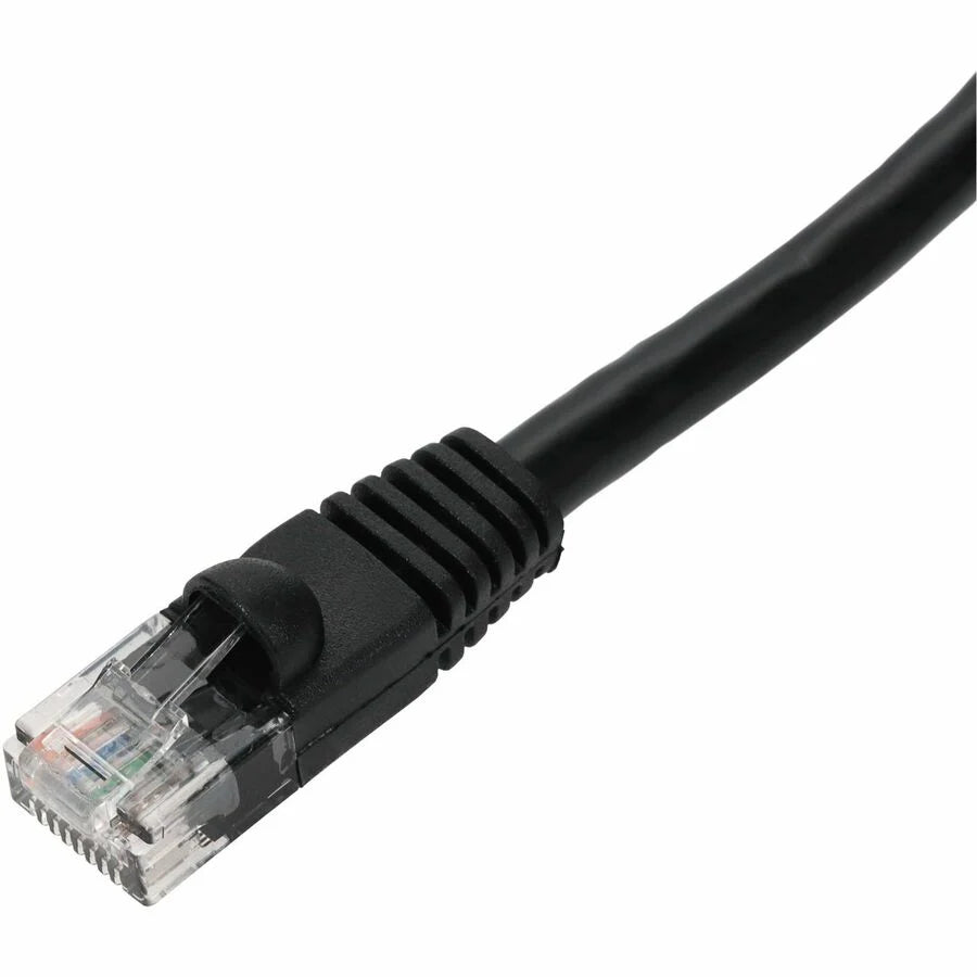 AddOn 1ft Black CAT 6 PVC Ethernet Cable Snagless Bubble Boot RJ-45 M/M