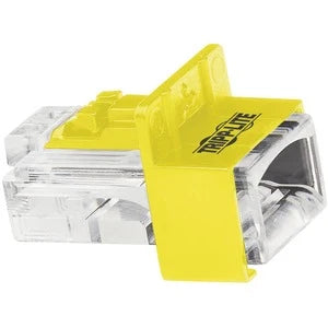 Eaton Tripp Lite Series Universal RJ45 Locking Inserts, Yellow, 10 Pack