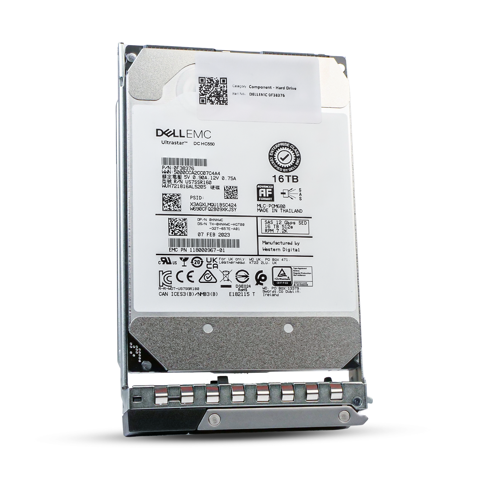 Dell G14 099Y1T 16TB 7.2K RPM SAS 12Gb/s 512e 3.5in Refurbished HDD