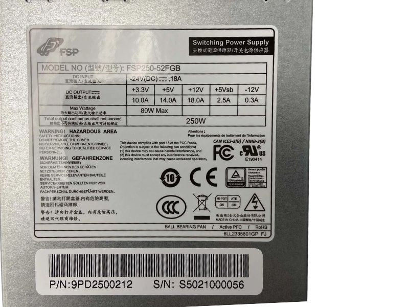 FSP FSP250-52FGB Power Supply 250W 24V DC Input Flex ATX
