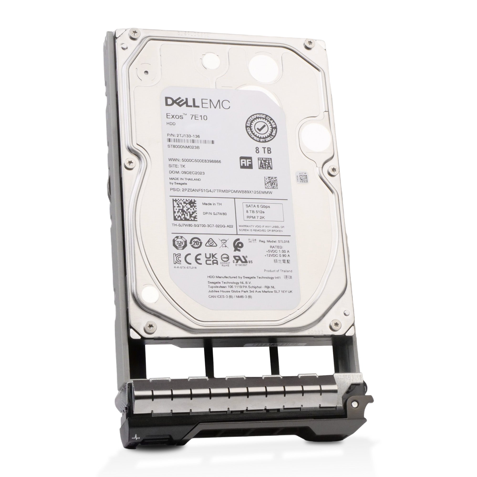 Dell G13 400-AKWU 8TB 7.2K RPM SATA 6Gb/s 512e 256MB 3.5in HDD