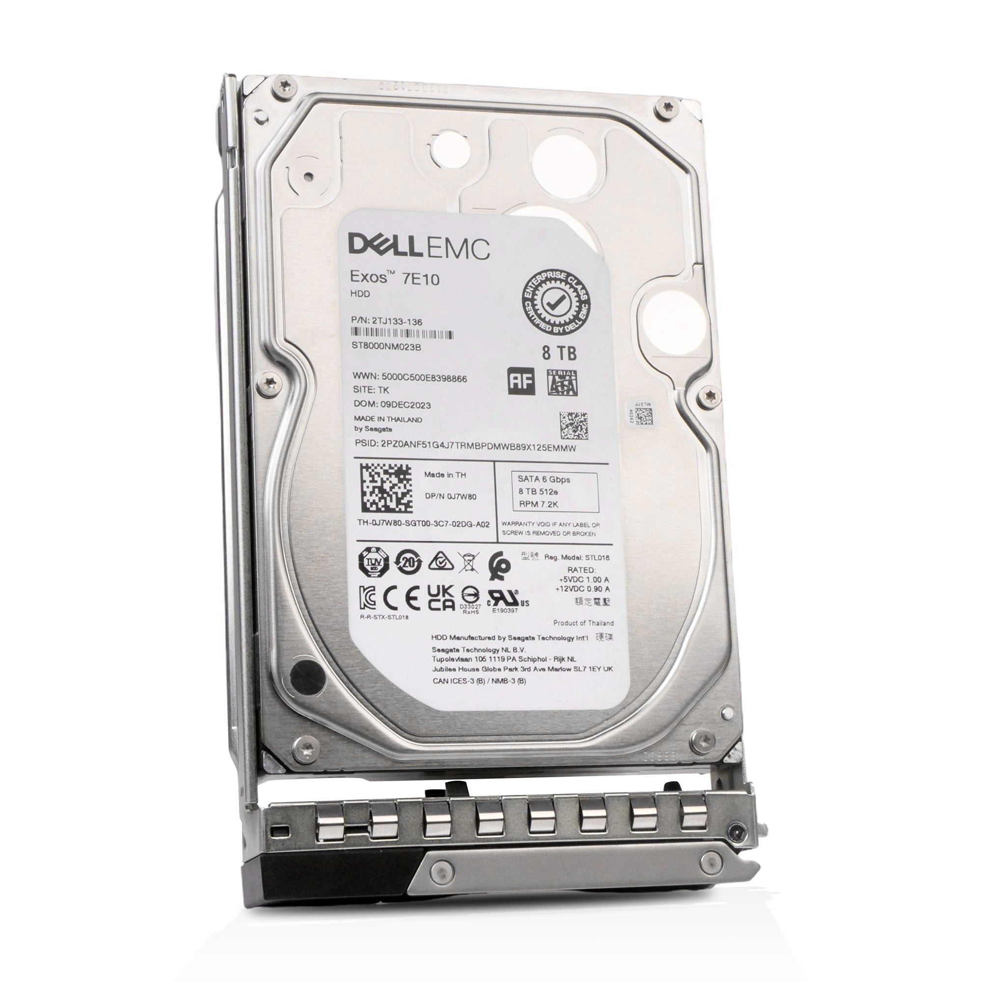 Dell G14 7MJCV 8TB 7.2K RPM SATA 6Gb/s 512e 256MB 3.5in HDD