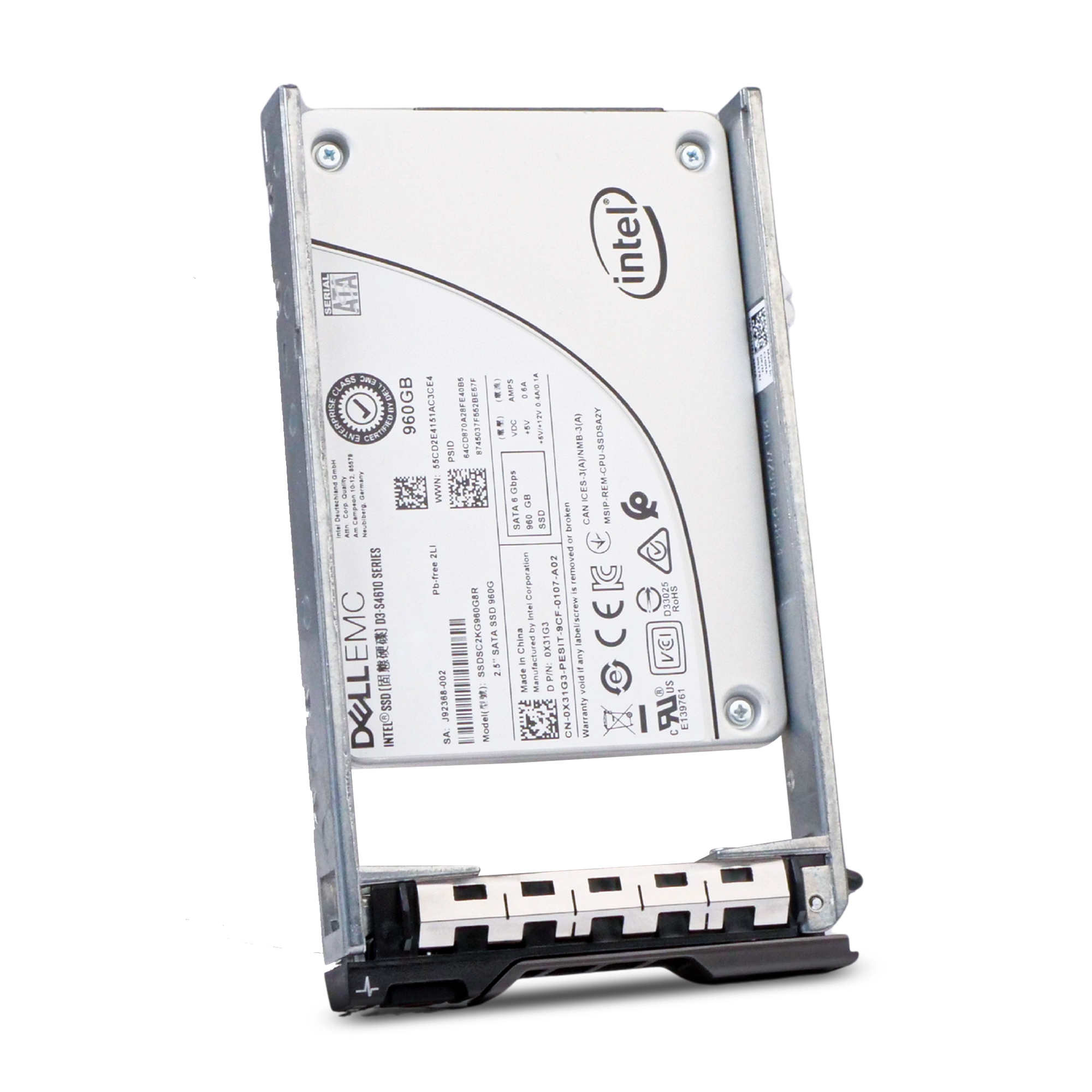 Dell G13 400-BDPB 960GB 3 DWPD SATA 6Gb/s 3D TLC 2.5in Refurbished Mixed Use SSD