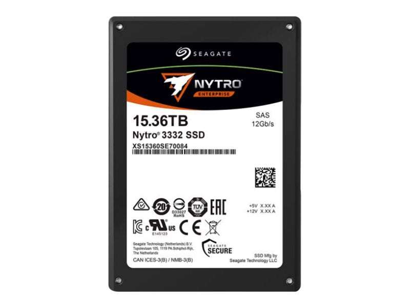Seagate Nytro 3332 XS15360SE70084 2XA236-002 15.36TB 1 DWPD SAS 12Gb/s 3D TLC 1DWPD 2.5in Recertified Solid State Drive