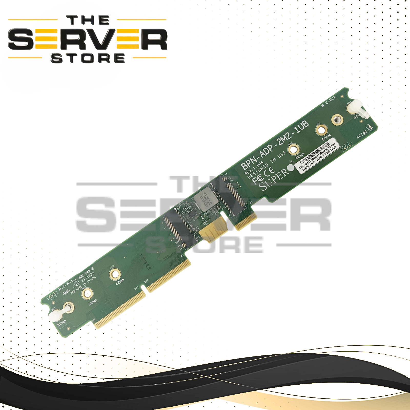 Supermicro Dual M.2 SATA/NVME SSD Controller Carrier Card w60 BPN-ADP-2M2-1UB