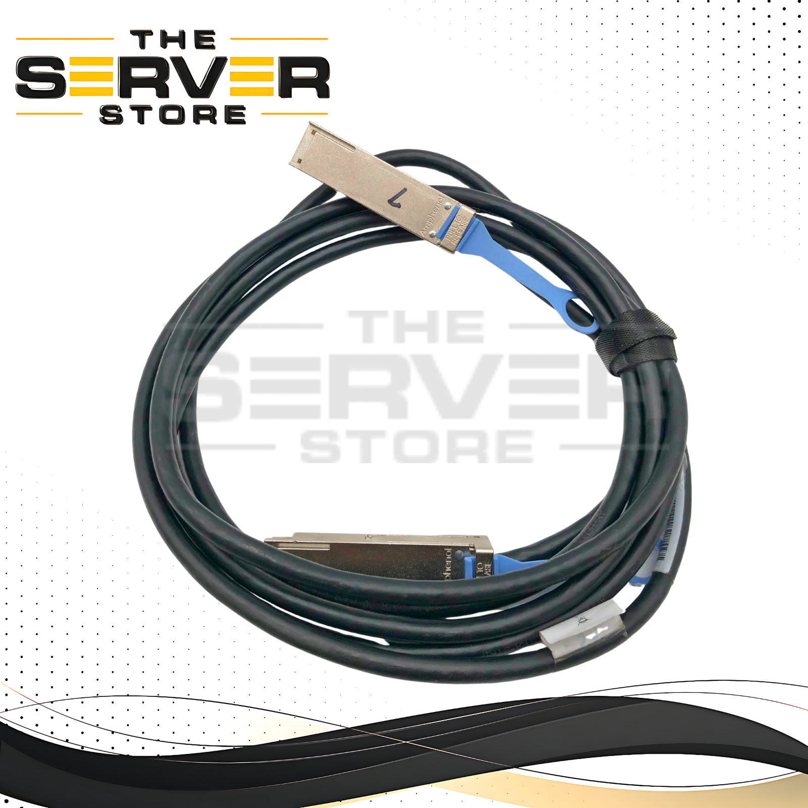 Amphenol 40GbE QSFP+ to QSFP+ Passive Direct Attach Copper (DAC) Twinax Cable. P/N: CN-0HD77C-76962-68R-2ARL.
