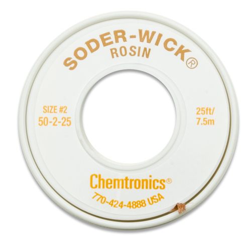 Chemtronics 50-2-25 Soder-Wick Desoldering Braid, 25' YELLOW