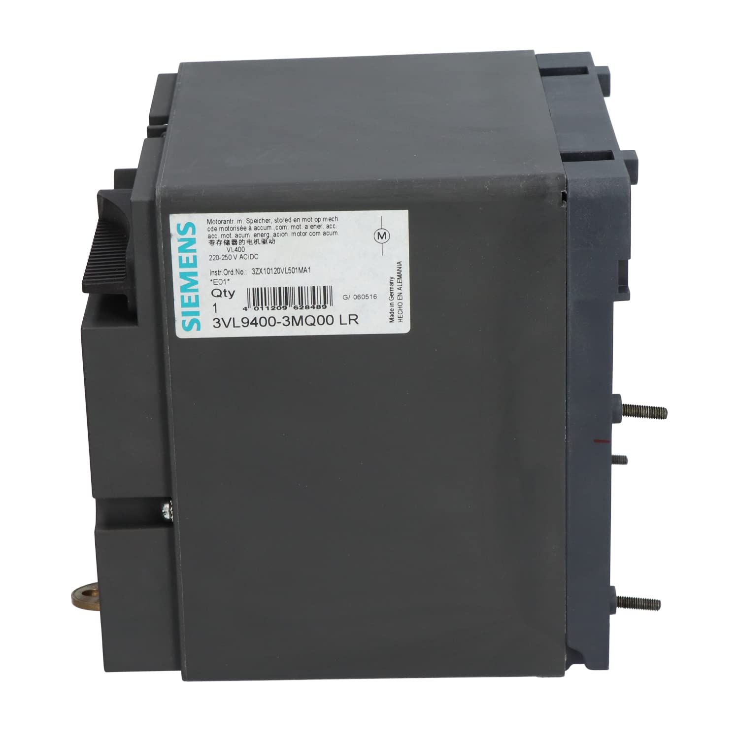 Siemens 3VL9400-3MQ00 Operating Mechanism for VL400 Circuit Breaker 220–250VAC/DC