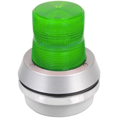 Edwards Signaling 51G-E1 12 VDC Flashing Beacon with Horn Green Incandescent Light