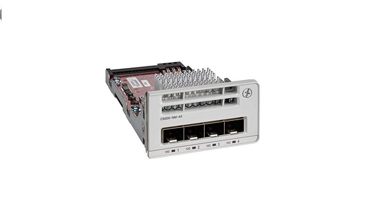Cisco C9200-NM-4X 4-Port 10 Gigabit Ethernet SFP+ Network Module for Catalyst 9200 Series Switches